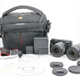 【美品 返品保証】 キャノン Canon EOS M3 ブラック EF-M 18-55mm F3.5-5.6 55-200mm F4.5-6.3 IS STM ミラーレス一眼 e8417