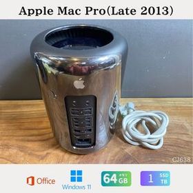 ［美品］Apple Mac Pro（Late 2013）/ Xeon E5 / メモリ64GB / SSD 1TB / AMD FirePro D700 / Windows / Office 2021 / CJ638