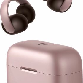 【ポイント2倍】 【1.000円引クーポン付】 Anker Soundcore AeroClip（Bluetooth 5.4）【オープンイヤー型ワイヤレスイヤホン/イヤーカフ/ IP55 防塵・防水規格 / 最大32時間再生 / マルチポイント接続】ピンク&ブラウン 送料無料
