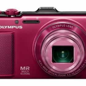 【中古】「ほぼ新品」OLYMPUS デジタルカメラ SH-25MR レッド iHSテクノロジー GPS・電子コンパス内蔵 1600万画素 裏面照射型CMOS 光学12.5倍ズーム DUAL IS ハイビジョンムービー 3.0型タッチ