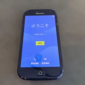 docomo ネイビー らくらくスマートフォン 本体 f42a