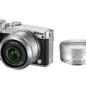 【中古】 Nikon ミラーレス一眼 Nikon1 J5 ダブルレンズキット シルバー J5WLKSL