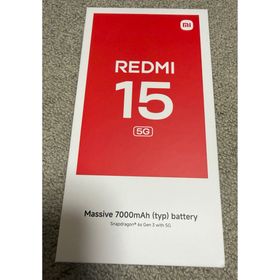 シャオミ(Xiaomi)の新品未使用 Redmi 15 5G 本体 ブラック Xiaomi(スマートフォン本体)