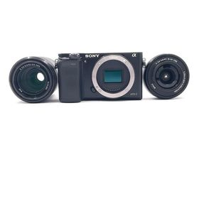 【全額返金保証】【最速発送】Sony デジタル一眼 α6000 ILCE-6000Y ダブルズームレンズキット [ブラック] 美品 動作確認済