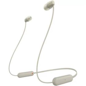 ソニー ワイヤレスイヤホン WI-C100:Bluetooth対応/25時間スタミナ/IPX4防滴/DSEE搭載 ベージュ WI-C100 CZ 小