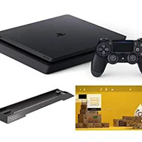 【中古-非常に良い】 PlayStation 4 ジェット ブラック 500GB (CUH-2200AB01) アンサー PS4用縦置きスタンド 付