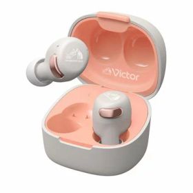 JVCケンウッドVICTORHA-A30T2-PワイヤレスイヤホンBLUETOOTHVER.5.3ノイズキャンセリングアプリ対応マルチポイント合計27時間再生マイク付き小型軽量外音取り込み防水ピンク