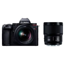 在庫有、最短出荷 カメラレンズ パナソニック DC-S5M2W ダブルレンズキット ミラーレス一眼カメラ LUMIX S5II