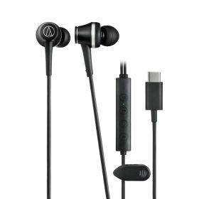 オーディオテクニカ ノイズキャンセリング機能対応マイク＆コントローラー搭載 USB Type-C端子専用 密閉型カナルイヤホン（ブラック） ATH-CKD7NC-BK audio-technica