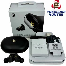 Beats Studio Bads + ワイヤレスイヤホン MQLH3PA/A ブラック×ゴールド ノイズキャンセリング機能 マイク搭載 防水・防塵設計 2024年 ビーツ 【103077596006】