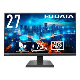 IODATA アイ・オー・データ DI-A271DB ワイド液晶ディスプレイ 27型/ 1920×1080/ アナログRGB、HDMI/ ブラック/ スピーカー：あり/ よりサステナブルなディスプレイへ/ 3辺フレームレス/ 無輝点保証