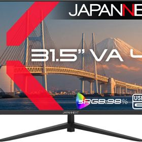 JAPANNEXT ジャパンネクスト 4K対応 31.5型液晶ディスプレイ/HDMI×1、DP×1、USB-C×1/ブラック/スピーカー/2年保証 JN-V315U2-C6