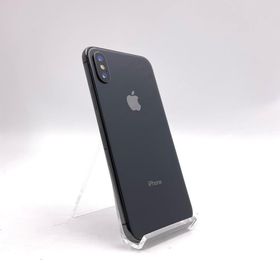 アップル(Apple)の【全額返金保証】【最速発送】Apple iPhone iPhone X 64GB スペースグレイ au 動作確認済(スマートフォン本体)