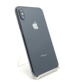 アップル(Apple)の【全額返金保証】【最速発送】Apple iPhone iPhone X 64GB スペースグレイ au 動作確認済(スマートフォン本体)