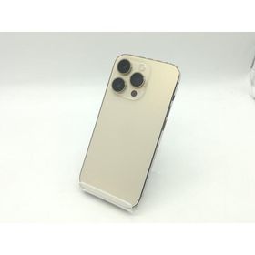 【中古】Apple au 【SIMフリー】 iPhone 14 Pro 256GB ゴールド MQ173J/A【広島】保証期間１ヶ月【ランクC】