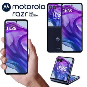 【ポイント最大28倍】 スマホ モトローラ 本体 のみ 国内正規品 | SIMフリー スマートフォン 折りたたみ 5G | MOTOROLA razr 50 ultra | 6.9インチ FHD+ pOLED | 指紋 顔認証 防水 | 容量 512GB | 12GB | ミッドナイトブルー | 型番 : PB410000JP