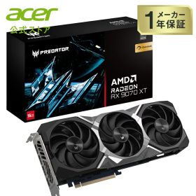 Predator Radeon RX 9070 XT OC 3.1GHz グラフィックスカード ブーストクロック PCI Express 5.0 x16 DisplayPort 2.1 x3 HDMI 2.1a x1 メモリ 16GB GDDR6 FrostBlade 4.0 ファン×3基 PB-RX9070XT-SOC