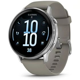 GARMIN｜ガーミン スマートウォッチ Venu 4（ヴェニュー4）45mm AMOLEDディスプレイ【心電図（ECG）アプリ】 Silver / Gray 010-03014-31【Suica対応】