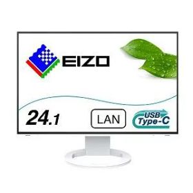 EIZO エイゾ EV2495-WT 24.1型 液晶 FlexScan フレームレスモニター/アンチグレアIPS/疲れ目軽減 1920×1200〜1280 スピーカー搭載 DisplayPort HDMI USB タイプC ホワイト系