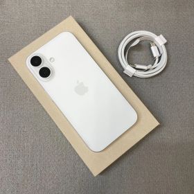 バッテリー100% iPhone 16 128GB ホワイト 国内版 SIMフリー 送料無料