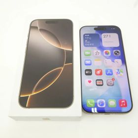 SIMフリー iPhone 16 Pro 128GB デザートチタニウム MYMX3J/A バッテリー最大容量93％ ※中古/利用-