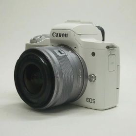 【中古】 (キヤノン) Canon EOS KISS M2+EF-M15-45 IS STM ホワイト【中古カメラ デジタル一眼】 ランク：B