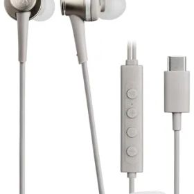 ◆オーディオテクニカ ATH-CKD7NC BGD イヤホン 有線 タイプC ノイズキャンセリング ケーブル長1.2ｍ マイク付リモコン 遅延なし ??質 DAC内蔵 ベージュゴールド