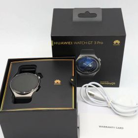 【ポイント2倍！お買い物マラソン】【美品】HUAWEI WATCH GT3 Pro 46mm ODN-B19 チタン アクティブモデル ブラック スマートウォッチ ファーウェイウォッチ 本体 【中古】