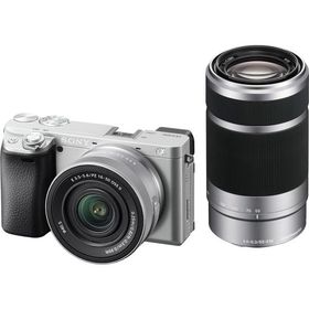 SONY(ソニー) ミラーレス一眼カメラ α6400 ダブルズームレンズキット(同梱レンズ:SELP16502+SEL55210) シルバー ILCE-6400X SQ レンズ交換式