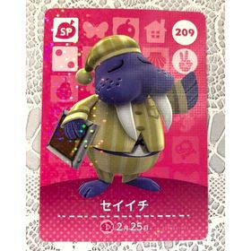 ニンテンドースイッチ(Nintendo Switch)のアミーボカード セイイチ Wendell 209 どうぶつの森 amiibo(その他)