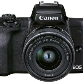 【中古】Canon キヤノン EOS Kiss M2 EF-M15-45 IS STM レンズキット ブラック