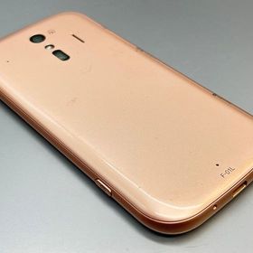 ★良品中古★F-01L らくらくスマートフォン me ゴールド D499052-