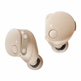 オーディオテクニカ ATH-CKS50TW2 BG(E) ワイヤレスイヤホン Bluetooth 5.3 ノイズキャンセリング 重低音 LE Audio対応 マグネティックスイッチ機能 最大約65時間再生 IP55 防水防塵 置き忘れアラート ヒアスルー 低遅延モード 急速充電 Qiワイヤレス充電対応 ベージュ