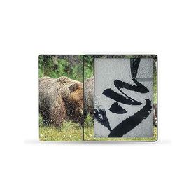 MightySkins Glossy Glitter Skin Compatible with Kindle Scribe (2022) Full Wrap - Grizzly | Protective High-Gloss Glitter Finish | Easy to _並行輸入