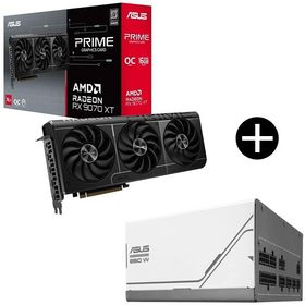 ASUS PRIME-RX9070XT-O16G PRIME グラフィックボード + AP-850G 電源ユニット セット