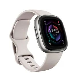 【中古】 【Suica対応】Fitbit Sense 2スマートウォッチ ルナホワイト [6日間以上のバッテリーライフ/Alexa搭載/GPS搭載] FB521SRWT-FRCJK [日本正規品] Lunar White