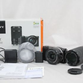 【返品保証】 【シャッター回数6385回】ソニー Sony α5000 ブラック E PZ 16-50mm F3.5-5.6 OSS 55-210mm F4.5-6.3 ミラーレス一眼 e8402
