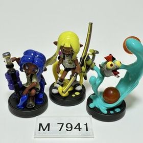 M7941 ●中古 美品 即決●amiibo トリプルセット インクリング イエロー・オクトリング ブルー・コジャケ●アミーボ スプラトゥーン3