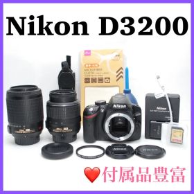 ❤️ショット数4610回❤️Nikon D3200 ダブルレンズセット 美品