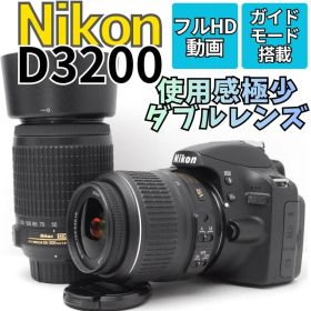 【ダブルレンズ】Nikon D3200 スマホ転送 2416万画素 高画質 動画