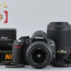 【中古】Nikon ニコン D3100 ダブルズームキット ブラック シャッター回数僅少