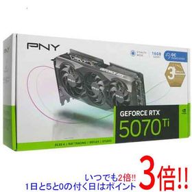 【1日と5.0のつく日、18日はポイント3倍！】【中古】PNY GeForce RTX 5070 Ti 16GB Overclocked Triple Fan VCG5070T16TFXPB1-O PCIExp 16GB 元箱あり