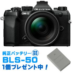 OM SYSTEM オーエムシステム 【純正スペア電池プレゼント】OM-5 Mark II 12-45mm F4.0 PROレンズキット ブラック 今なら純正スペアバッテリープレゼント！ 【お得なセットもあります】