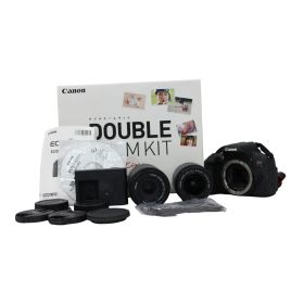 【返品保証】 【シャッター回数5163回】キャノン Canon EOS Kiss X8i EF-S 18-55mm F3.5-5.6 55-250mm F4-5.6 IS STM デジタル一眼 e7120