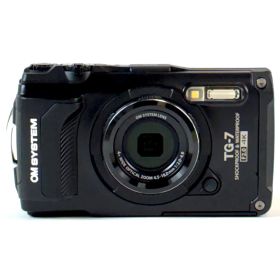 オーエムシステム OM SYSTEM Tough TG-7 ブラック コンパクトデジタルカメラ 【中古】