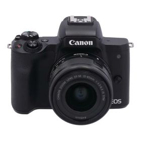 中古 ミラーレス一眼Canon キヤノンEOS Kiss M2 レンズキット 091051000168コンディションランク【B】（商品 No.05-0）