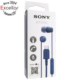 ソニー(SONY)のSONY製 Type-C接続 ステレオヘッドホン IER-EX15C (L) ブルー(ヘッドフォン/イヤフォン)
