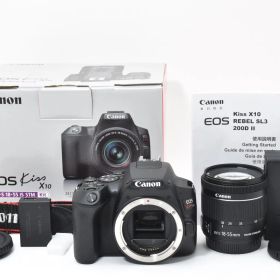 【返品保証】美品｜ショット数2000回以下！Canon キヤノン EOS Kiss X10 / EF-S 18-55 IS STM レンズキット #C260329-37