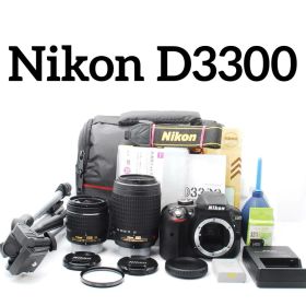 Nikon D3300 ダブルズーム スマホ転送OK 初心者 一眼レフ バック付