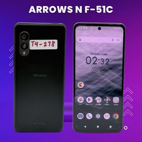 アローズ(arrows)のarrows N F-51C 黒 docomo 画面焼け有 動作OK (スマートフォン本体)
